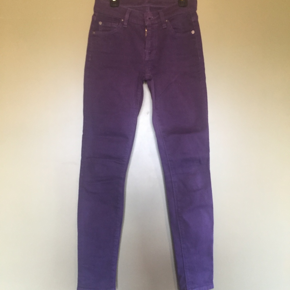 7 For All Mankind Skinny Purple Jeans
